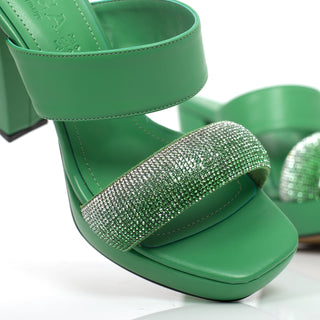 Sandale Soirée Vert