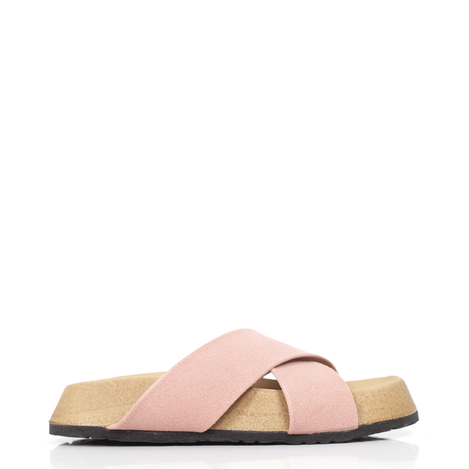 Sandale plat confortable rose