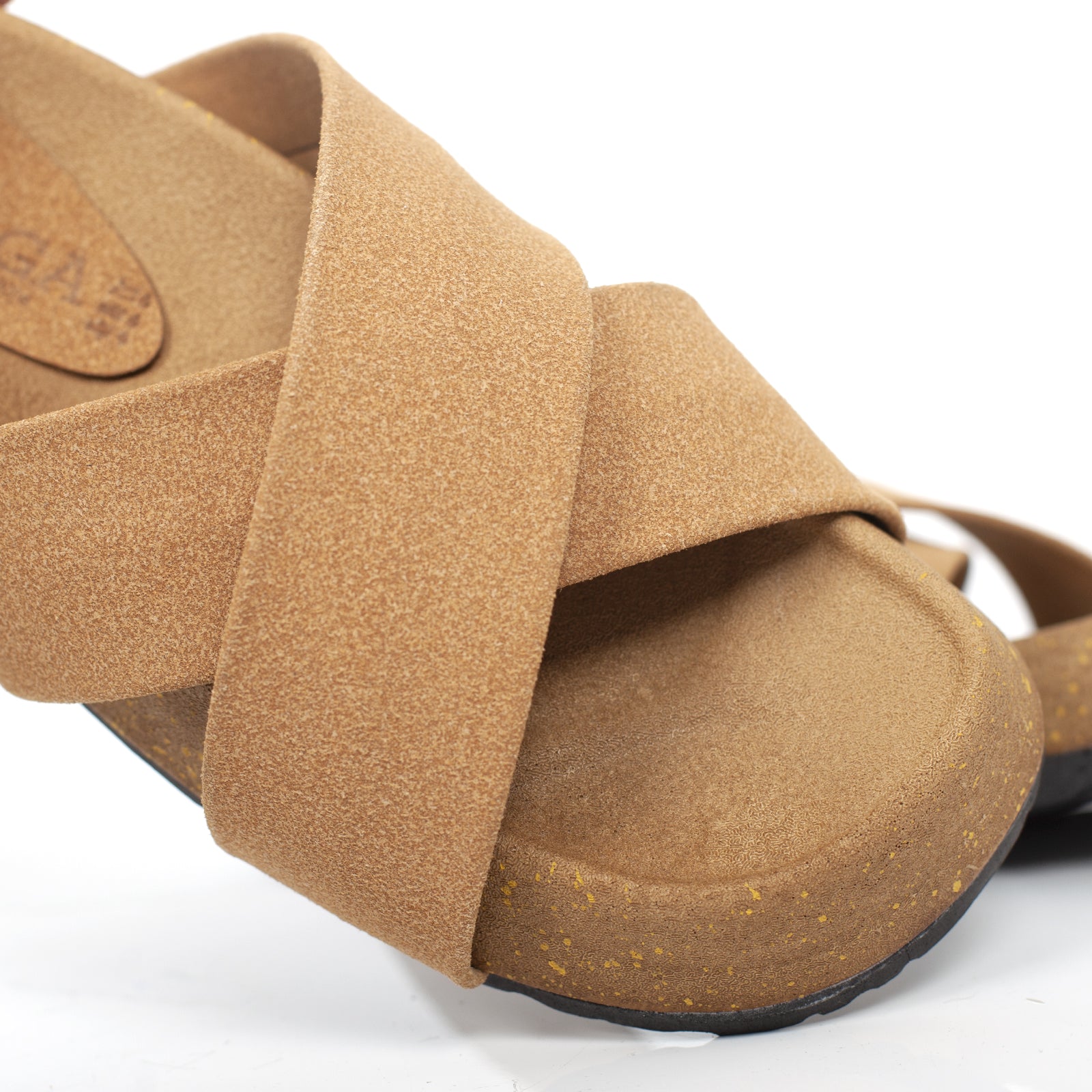 Sandale plat confortable beige