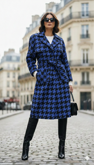 Manteau Olga Long Pied