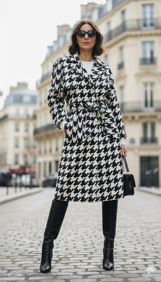 Manteau Olga Long Pied