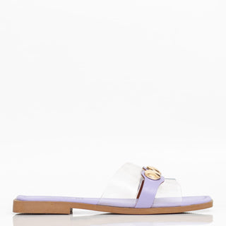 SANDALE PLAT TRANSAPARENT MAUVE